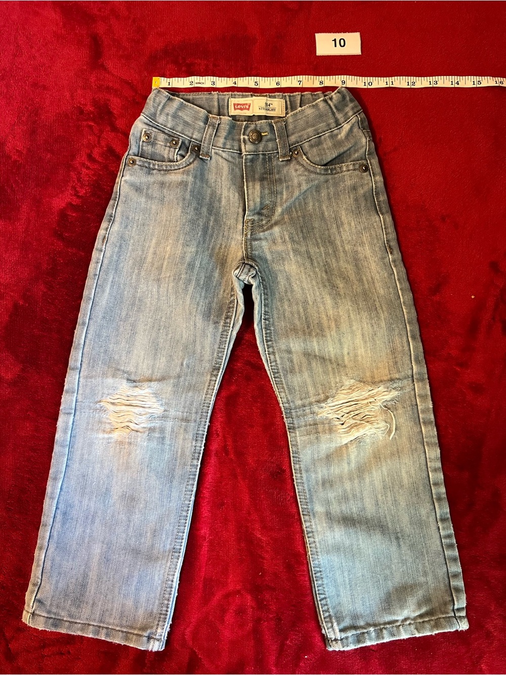 Levi's Boys' Light Blue Distressed Jeans